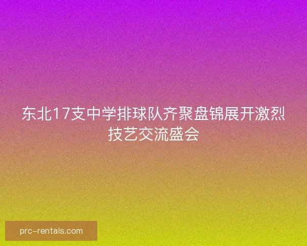 东北17支中学排球队齐聚盘锦展开激烈技艺交流盛会